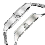 Fastrack Mixmatched Couple Quartz watch Multifunction Blue Dial Silver Stainless Steel Strap, 3240sm01p