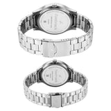 Fastrack Mixmatched Couple Quartz watch Multifunction Blue Dial Silver Stainless Steel Strap, 3240sm01p