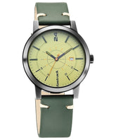 Fastrack, Men's Watch Tripster Collection Analog , Green Dial Green Leather Band, 3245NL01