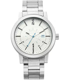 Fastrack, Men's Watch Tripster Collection Analog , White Dial Silver Stainless Steel Band, 3245SM01