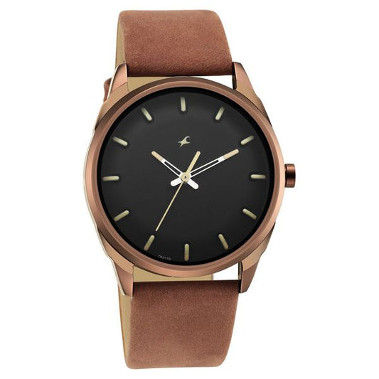Fastrack, Men's, Analog Watch, Black Dial, with Leather Band, FA-3273QL01