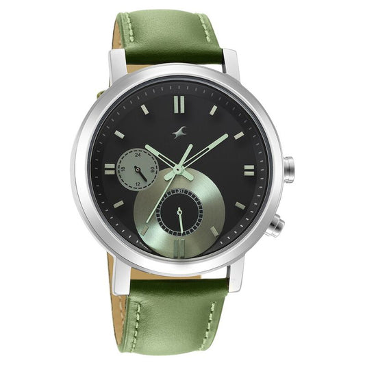 Fastrack, Men's, Analog Watch, Black Dial, with Leather Band, FA-3287SL03