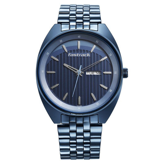 Fastrack, Men's, Analog Watch, Blue Dial, with Stainless Steel Band, FA-3292QM01