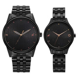 Fastrack Couple Watch Analog Black Dial with Black Stainless Steel Band, 3305NM02P