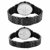 Fastrack Couple Watch Analog Black Dial with Black Stainless Steel Band, 3305NM02P