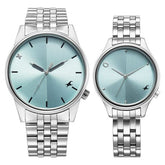 Fastrack Couple Watch Analog Blue Dial with Silver Stainless Steel Band, 3305SM02P