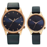 Fastrack Couple Watch Analog Blue Dial with Blue Leather Strap, 3305WL01P