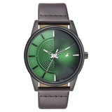 Fastrack Stunners Men's Watch Analog Green Dial Brown Leather Strap, 3305NL01