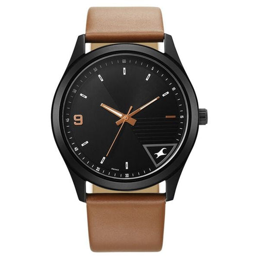Fastrack, Men's, Analog Watch, Black Dial, with Leather Band, FA-3317NL02