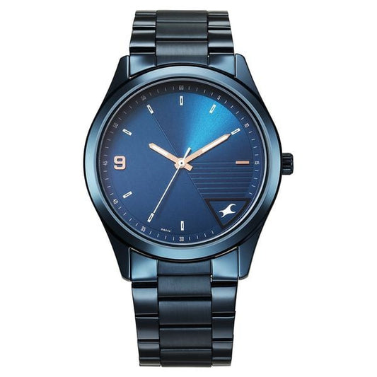Fastrack, Men's, Analog Watch, Blue Dial, with Stainless Steel Band, FA-3317QM01
