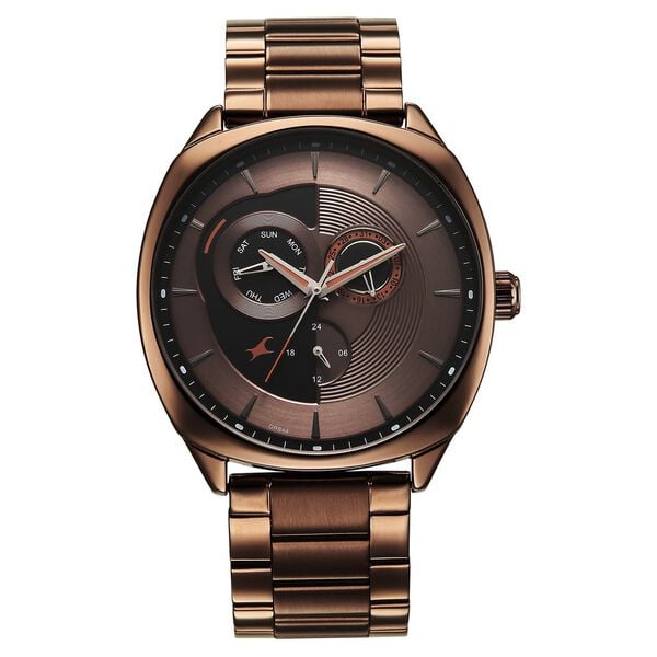 Fastrack, Men's, Analog Watch, Brown Dial, with Stainless Steel Band, FA-3330QM01