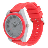 Fastrack, Men's Watch Analog, Grey Dial Red Rubber Strap, 38040PP04