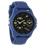 Fastrack 38042PP03 Watches Fastrack, Men's Analog Dual Time Watch, Black Dial Blue Rubber Strap, 38042PP03