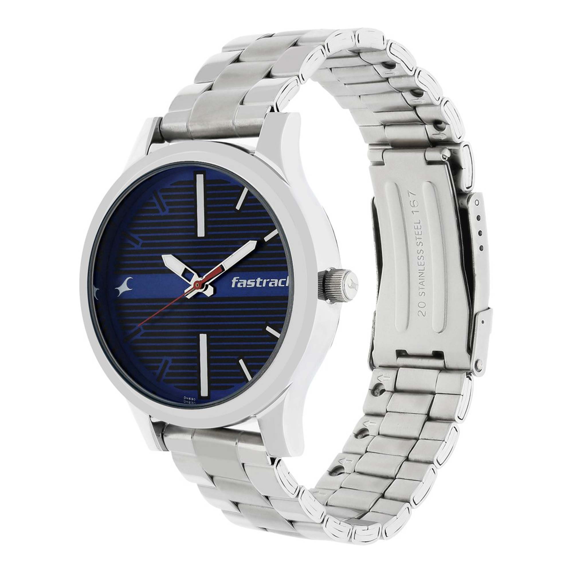 Fastrack, Men's, Analog Watch, Blue Dial, with Stainless Steel Band, FA-38051SM03