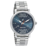 Fastrack, Men's Watch Analog, Blue Dial Silver Stainless Steel Strap, 38052SM03