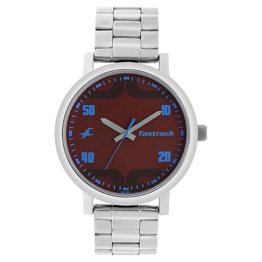 Fastrack, Men's, Analog Watch, Silver Dial, with Stainless Steel Band, FA-38052SM05