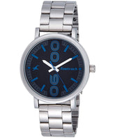 Fastrack, Men's Watch Bold Collection Analog , Black Dial Silver Stainless Steel Band, 38052SM07