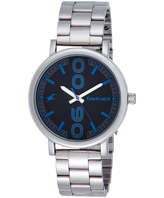 Fastrack, Men's, Analog Watch, Black Dial, with Stainless Steel Band, FA-38052SM07