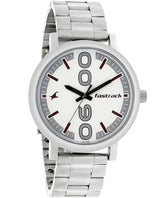 Fastrack, Men's Watch Bold Collection Analog , White Dial Silver Stainless Steel Band, 38052SM08