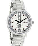Fastrack, Men's Watch Bold Collection Analog , White Dial Silver Stainless Steel Band, 38052SM08