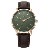 Fastrack Stunners Quartz Analog Men's Watch With Green Dial and Brown Leather strap, 38159WL01