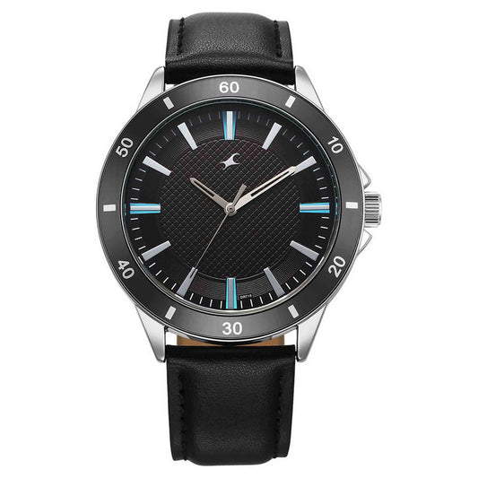 Fastrack, Men's, Analog Watch, Black Dial, with Leather Band, FA-38160SL03