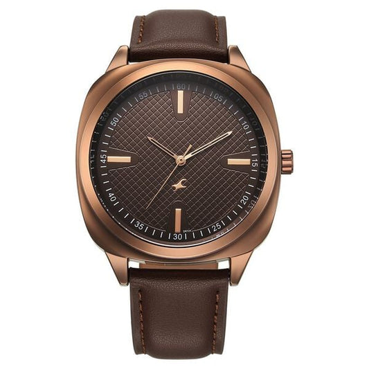 Fastrack, Men's, Analog Watch, Brown Dial, with Leather Band, FA-38161QL01