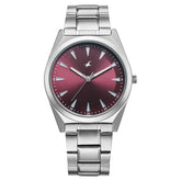 Fastrack Stunners Quartz Analog Men's Watch With Pink Dial and Stainless Steel Strap,38162SM01