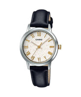 Casio, Unisex Watch Analog, White Dial Black Leather Band, LTP-TW100L-7A1V product image