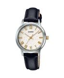Casio, Unisex Watch Analog, White Dial Black Leather Band, LTP-TW100L-7A1V product image