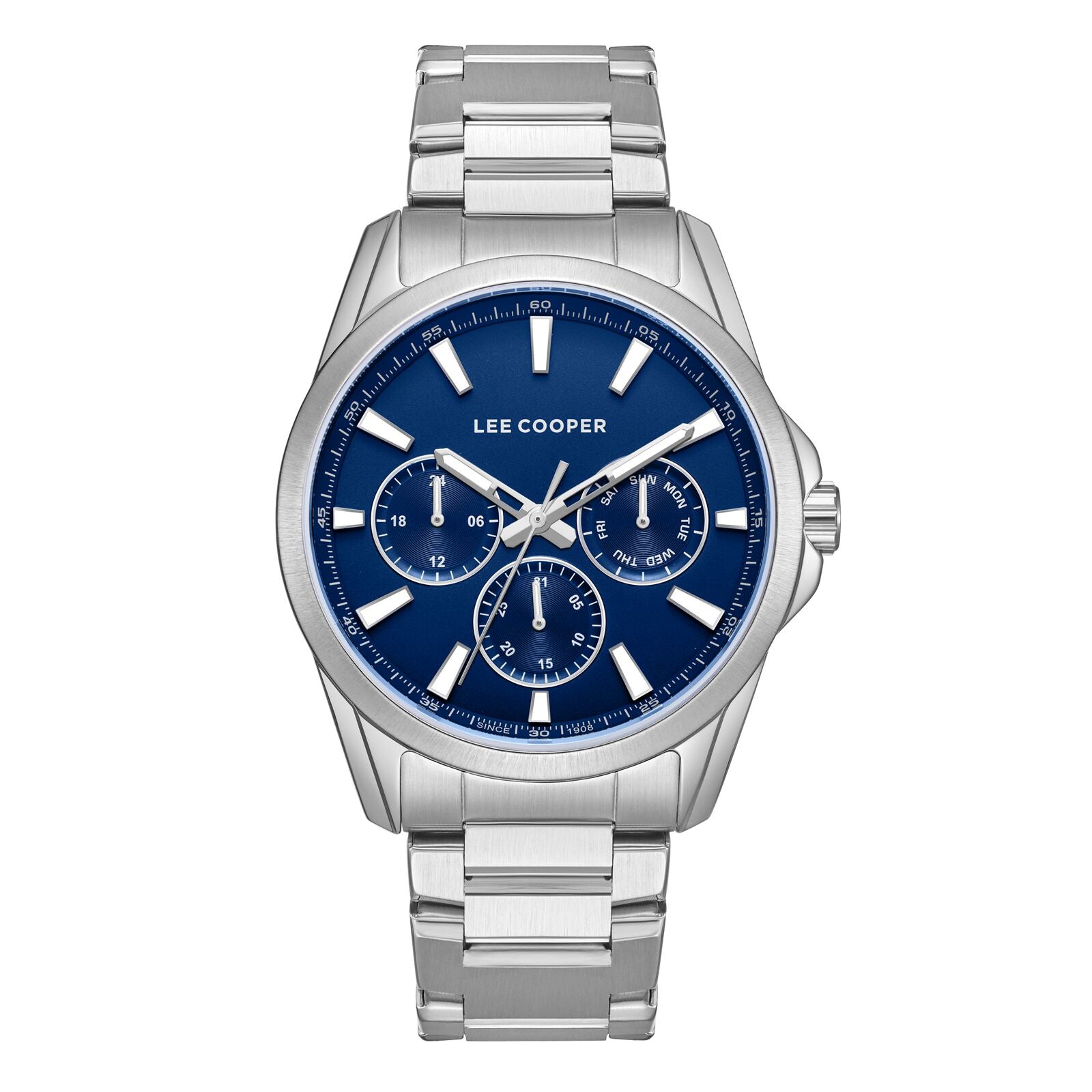 Lee Cooper, Men's, Analog Watch, Blue Dial, with Stainless Steel Band, LE-LC08105.390