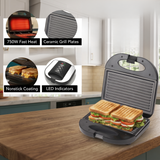 Zen 2 Slice Grill Sandwich Maker-750W, ZSM200G