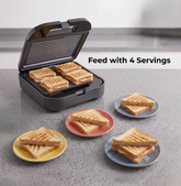 Zen 4 Slice Grill Sandwich Maker-1400W, ZSM400G