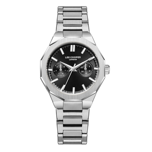 Lee Cooper, Men's, Analog Watch, Black Dial, with Stainless Steel Band, LE-LC08019.350