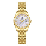 Beverly Hills Polo Club Women's Watch Analog Mother of Pearl Dial with Silver Gold Stainless Steel Band, BP3707X.120