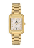 Beverly Hills Polo Club Women's Watch, Analog, Pearl Dial, Gold Stainless Steel Strap, BP3569C.120
