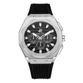 Beverly Hills Polo Club Men's Watch Analog Black Dial with Black Silicone Band, BP3718X.351