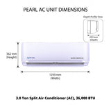 Pearl 3.0 Ton Split Air Conditioner (AC), Super Tropical, 36,000 BTU, EWMA36FC2B3ACXX