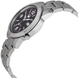 Seiko Men's Mechanical Watch Analog, Black Dial Silver Stainless Band, SNKE63J