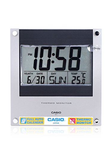 Casio, Wall & Table Clock, Digital Display, Silver & Blue , ID11