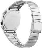 Casio Unisex Watch Vintage Collection Digital, Black Dial Silver Stainless Steel Strap, A700W-1ADF