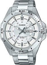 Casio, Men’s Watch Analog, Silver Dial Silver Stainless Steel Band, MTD-1085-7AVDF