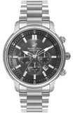 Beverly Hills Polo Club Men's Watch, Analog, Black Dial, Silver Stainless Steel Strap, BP3254X.350