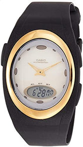 Casio, Women's Watch Analog-Digital, White Dial Black Resin Band, AW-E10G-7EVDF