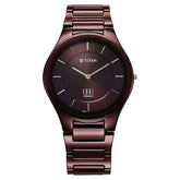 Titan Wine Ceramic Quartz Analog Men's Watch with Maroon Dial and Ceramic Strap,1696QC19