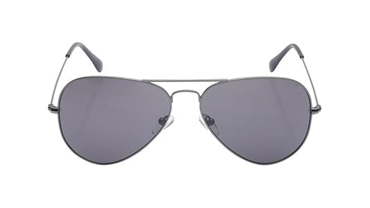 Fastrack Men's Aviator Sunglasses, Black Lens, Polarised and UV protected, M165BK41V
