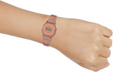 Casio Women's watch, Rose Gold Dial Rose Gold Stainless Steel Strap, LA-11WR-5ADF