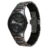 Titan Edge Ceramic Camo Quartz Analog Men's Watch in Green Dial Green Ceramic Strap, 1696KC04