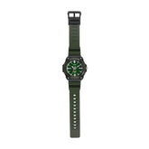Casio Men's Watch Analog Green Dial With Black Resin Band, MW-620H-3AVDF