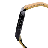 Casio, Men's Watch Analog, Black Dial and Beige Leather Band, MTP-E715L-5AVDF